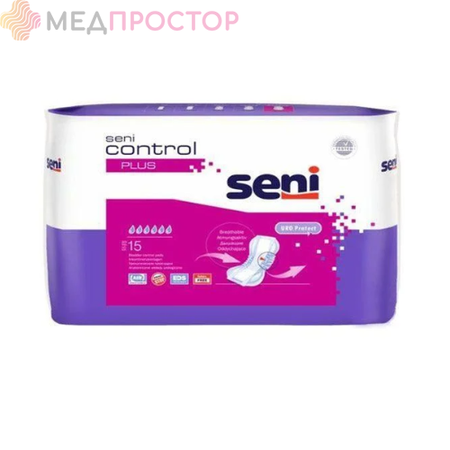 Прокладки урологические для женщин Seni Control Plus,15 шт.